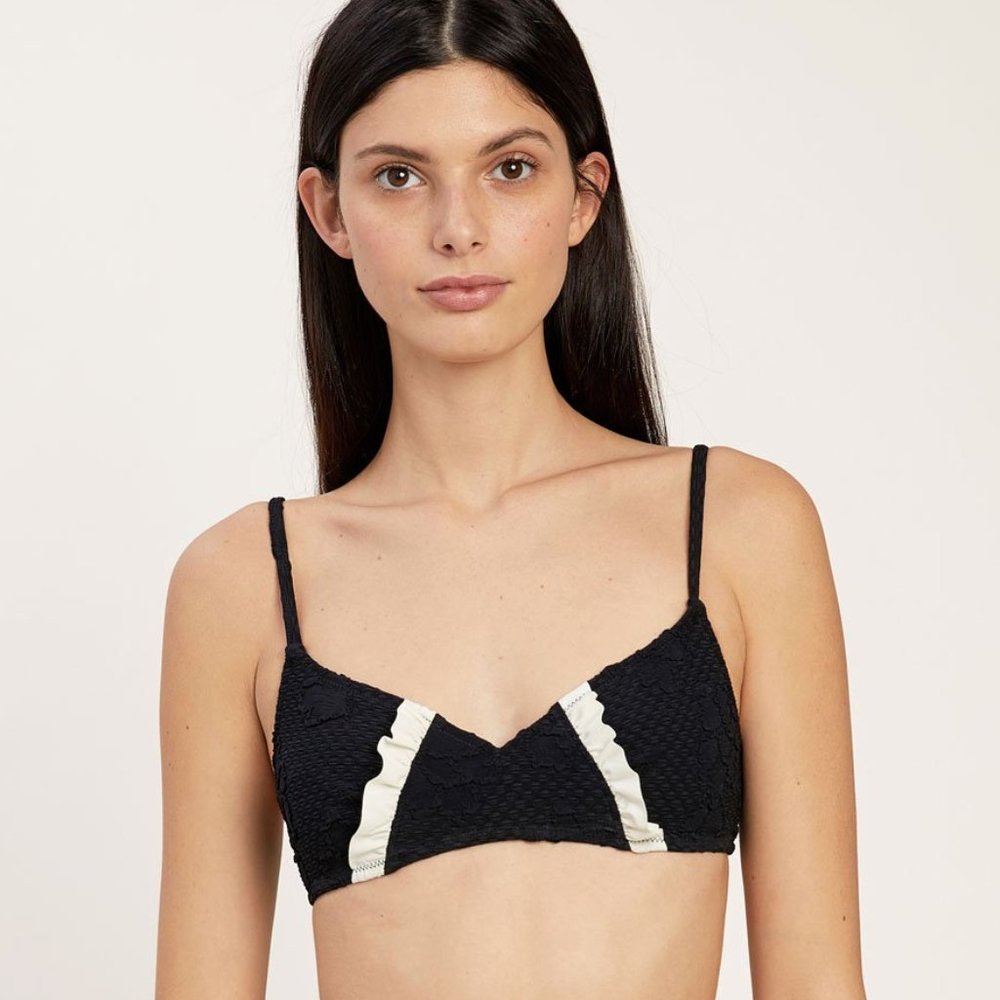 NEW! Morgan Lane Lulu Bikini Top in Rose Jacquard